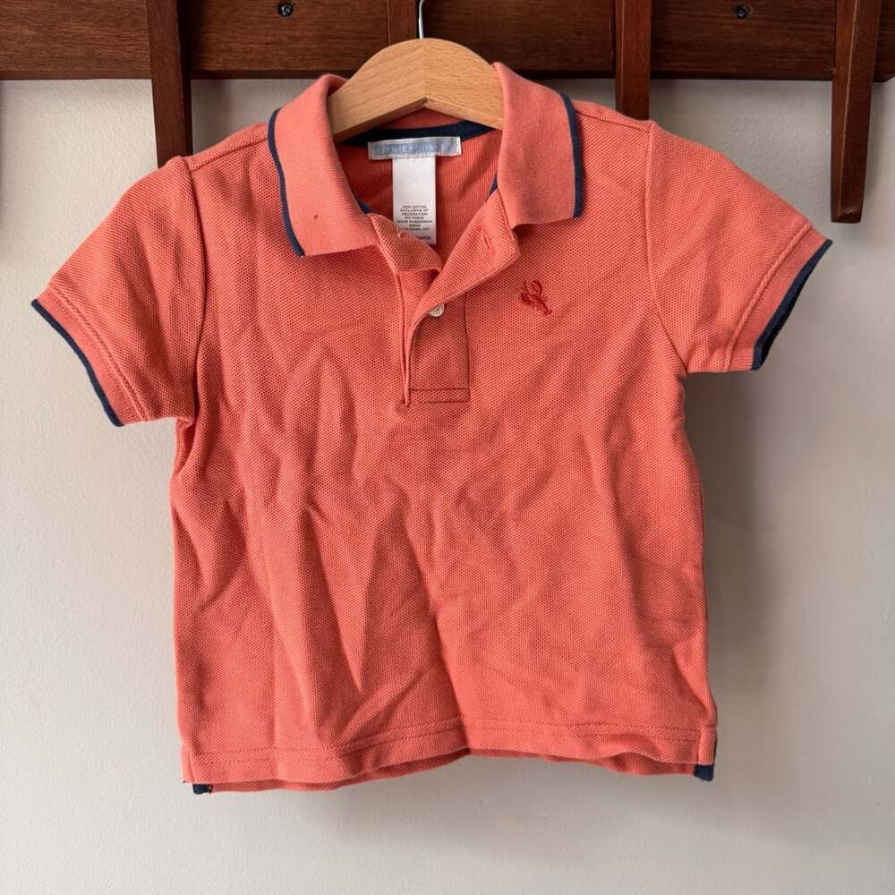 Janie And Jack Coral Polo Shirt Size 6 To 12 Months